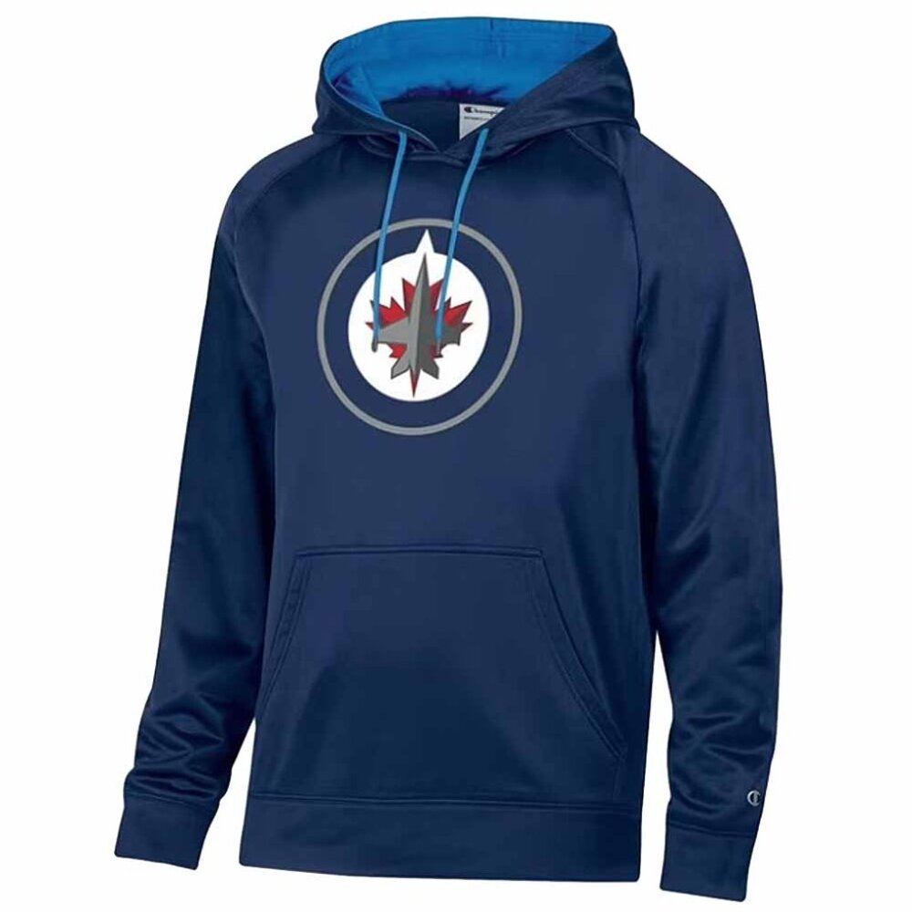NEW Champion Officially Licensed Winnipeg Jets Hockey Sweatshirt Hoodie! M Navy